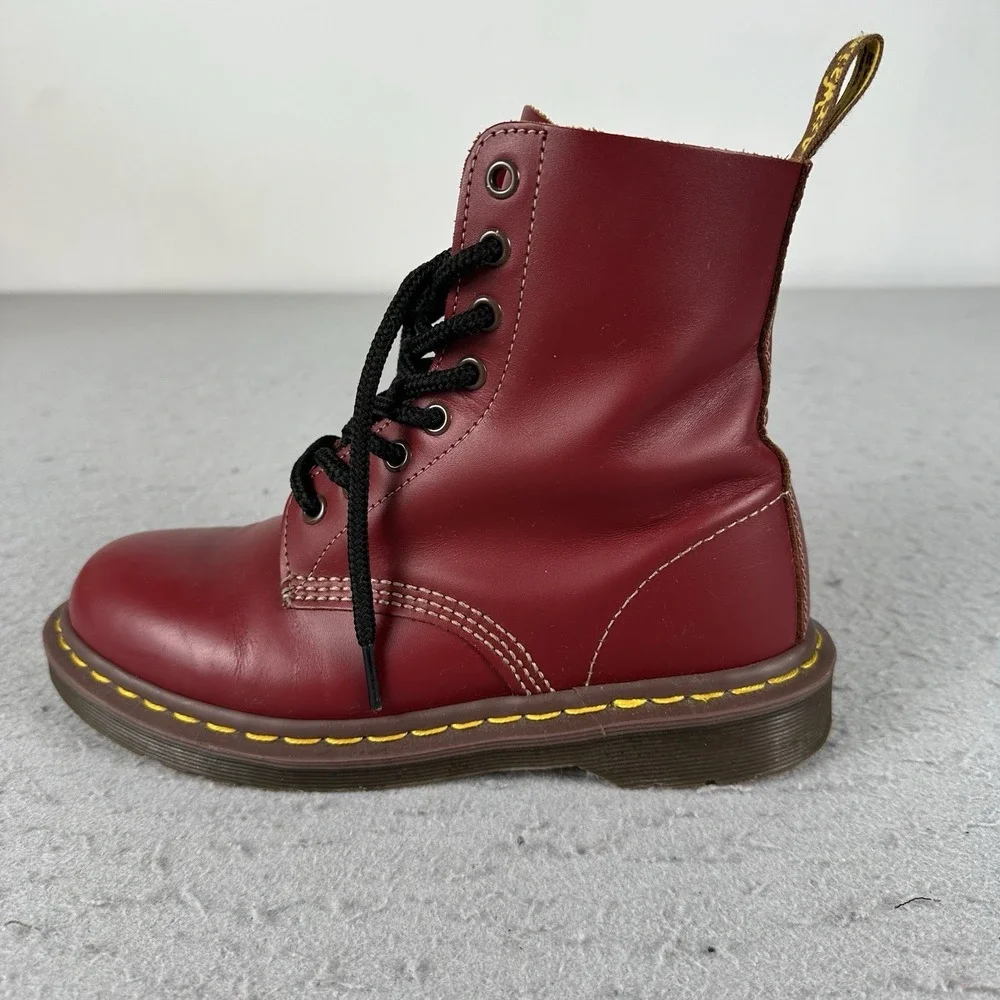 Doc Martens Boots Mens 6 Womens 7 UK 5 Made In England 1460 Oxblood 8‎ Eye MIE